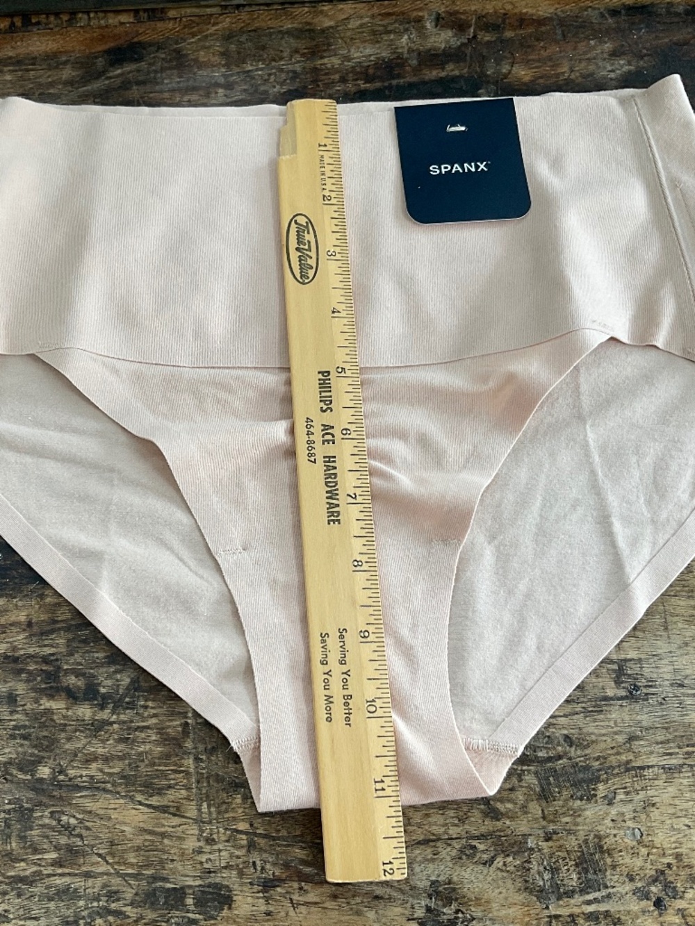 New in box Spanx panties,beige. M